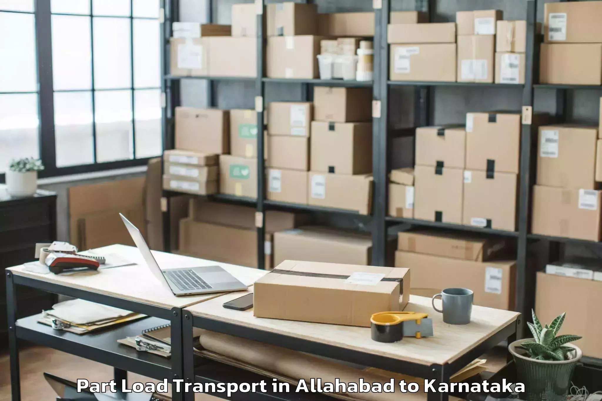 Trusted Allahabad to Bellary Airport Bep Part Load Transport